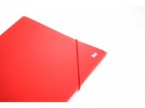 CARPETA A4 PLASTICA ELASTICO ROJO