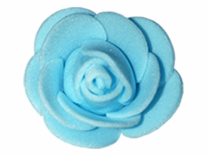FLOR GOMA EVA 4cm 3/CELESTE 12und