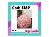 MOLDES SILICONA ESFERA ROSAS 6 CM