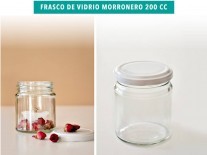 FRASCO VIDRIO MORRONERO 200cc H:80mm T63