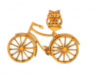 BUHO C/BICICLETA 11x14CM 3mm