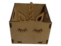 CAJON UNICORNIO LISO (10x11x11cm) 3mm