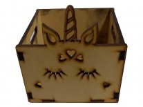 CAJON UNICORNIO CORAZONES (15x15x15)5mm