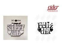 SELLOS SC084/FELIZ DIA CORAZONES 7x9cm