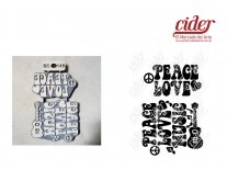 SELLOS SC145/PEACE LOVE MUSIC x2 9cm