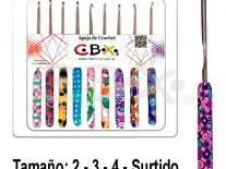 AGUJAS CBX CROCHET SURTIDAS x9 DISEÑO