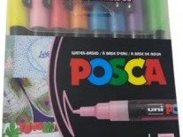 MARCADOR POSCA SET x8 3MM GLITTER SURT