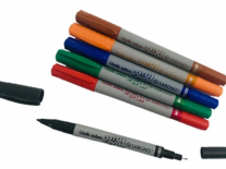 MARCADOR PERMANENTE 2 PUNTAS  x6 COLORES