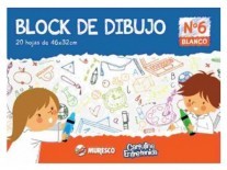 BLOCK DIBUJO BLANCO N6 32x46 20H ESCOLAR