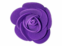 FLOR GOMA EVA 4cm 18/VIOLETA 12und