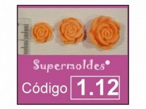 MOLDES RESINA ROSAS 3u 1cm/1.5 cm/2cm