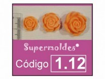 MOLDES SILICONA ROSAS 3u 1cm/1.5 cm/2cm