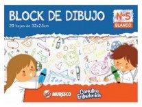 BLOCK DIBUJO BLANCO N5 23x32 20H ESCOLAR