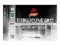 BLOCK DIBUJO NEGRO 140g 16.5x24.5cm AD