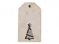 ETIQUETAS MDF NAVIDAD PINO 5x9cm 3mm