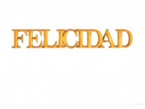 PALABRA FELICIDAD (4x23cm) 3mm