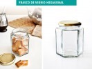 FRASCO VIDRIO HEXAGONAL360cc H:100.mmT70 - ENVASES VIDRIO